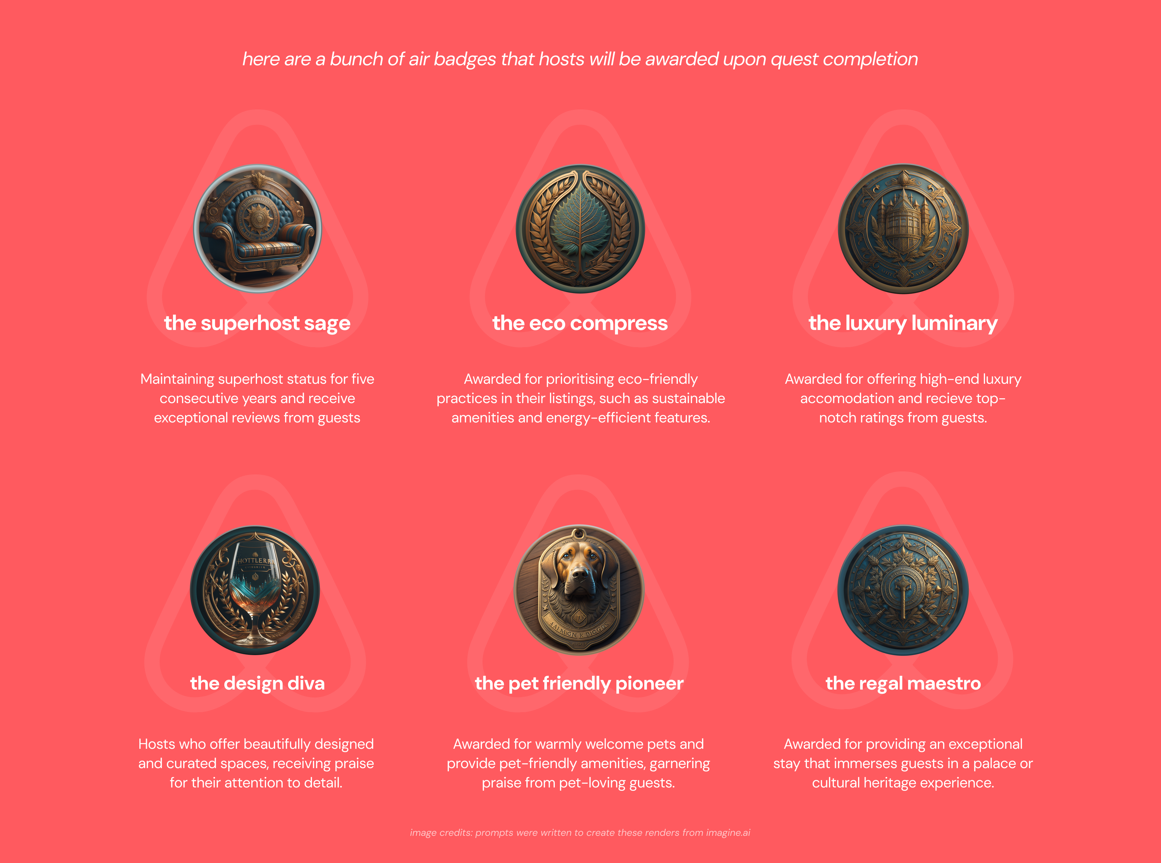 Air badges earned by hosts