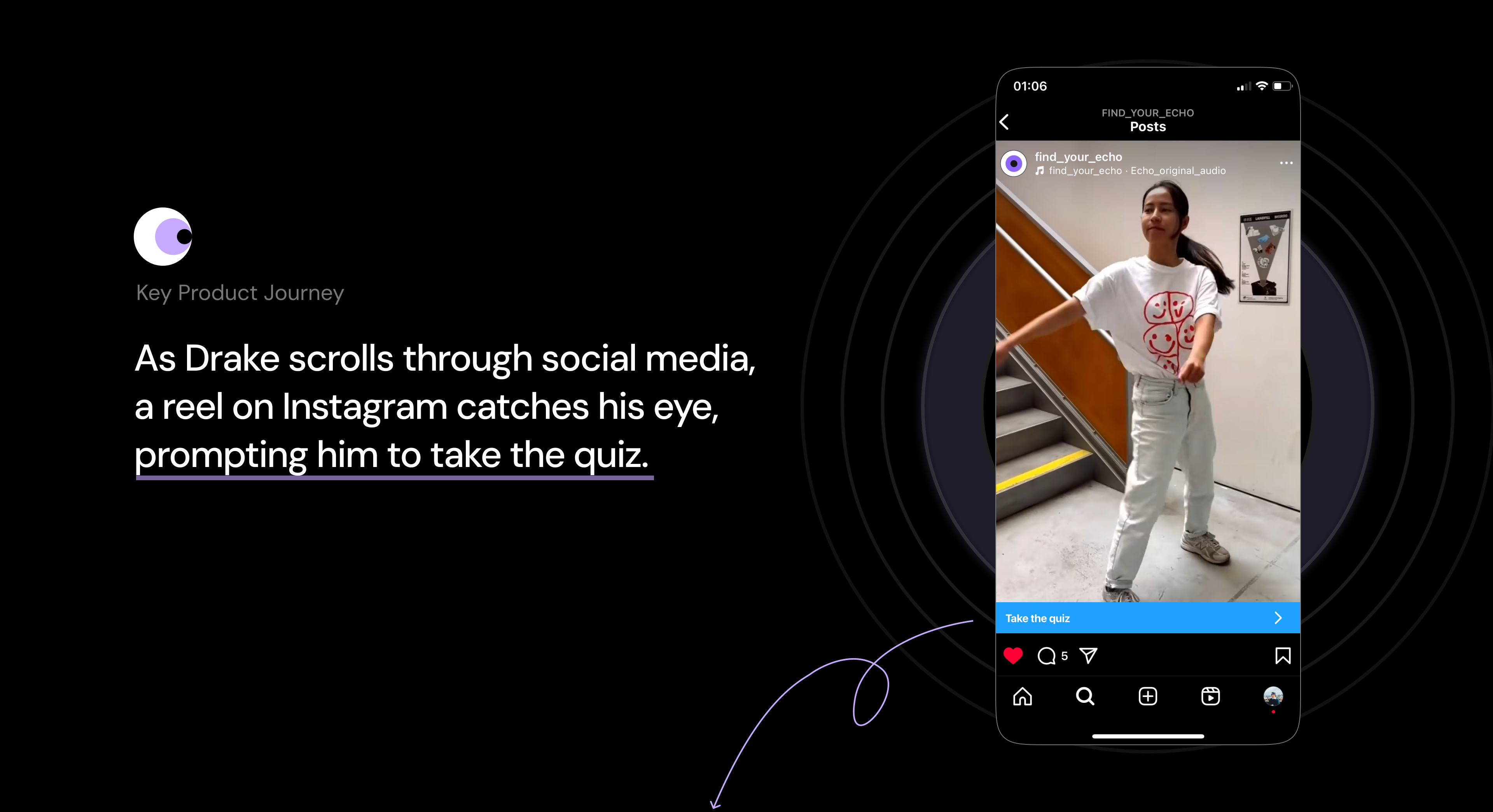 Echo social sharing screen